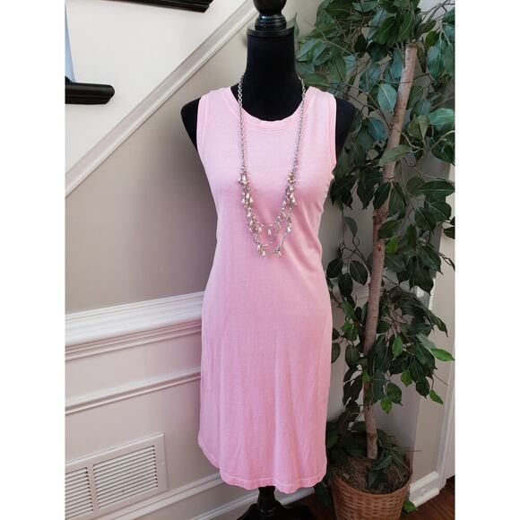 Old Navy Sheath Dress Women's Size Large Pink Solid Sleeveless Stretch Crew Neck - Picture 2 of 11